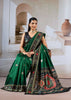 Hunter Green Patola Silk Saree