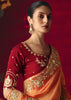 Sunrise Orange Designer Embroidered Saree