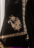 Pre Order: Jet Black Designer Silk Saree