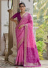 Super Pink Woven Patola Silk Saree