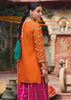 Orange And Pink Embroidered Designer Suit Set