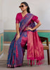 Lilac Purple Banarasi Silk Saree