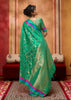 Medium Green Woven Banarasi Silk Saree