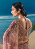 Mauve Pink Satin Organza Embroidered Saree
