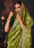 Sage Green Woven Embroidered Saree