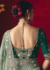 Antique Green Designer Embroidered Saree