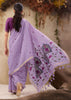 Lavender Purple Woven Cotton Silk Saree