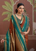 Hazel Brown Woven Banarasi Tussar Silk Saree