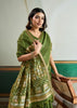 Medium Green Woven Tussar Silk Saree