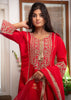 Vermillion Red Gold Detail Embroidered Suit (10702889058497)