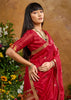Ruby Red Woven Banarasi Silk Saree