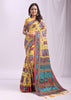 Empire Yellow Woven Linen Cotton Saree