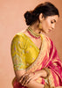 Paradise Pink Woven Banarasi Designer Tissue Silk Saree With Embroidered Blouse