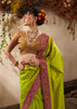 Lime Green Woven Kanjivaram Silk Saree