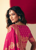 Magenta Pink Woven Banarasi Silk Saree
