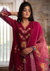 Wine Purple Embroidered Silk Suit Set (10702898495681)