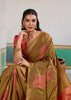 Olive Green Banarasi Silk Saree