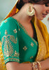 Haldi Yellow Woven Embroidered Banarasi Silk Saree