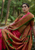 Raspberry Pink Woven Kashmiri Jamewar Silk Saree