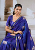 Royal Blue Banarasi Satin Silk Saree