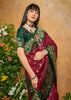 Rich Maroon Woven Soft Silk Saree