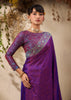 Deep Purple Woven Kanjivaram Silk Saree