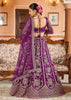 Regal Violet Embroidered Net Lehenga