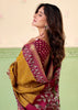 Mustard Yellow kalamkari Printed Cotton Silk Saree