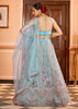 Light Blue Embroidered Net Lehenga