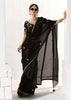 Desire Black Designer Organza Tissue Silk Saree