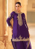 True Purple Embroidered Designer Suit Set