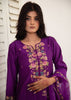 Amethyst Bloom Border Silk Suit (10702038040769)