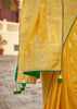 Festive Yellow Woven Banarasi Designer Silk Saree With Embroidered Blouse