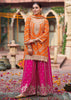 Orange And Pink Embroidered Designer Suit Set