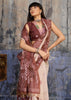 Coffee Brown Printed Cotton Silk Saree