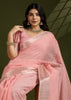 Amber Peach Woven Soft Silk Saree