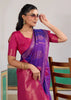 Deep Purple Banarasi Silk Saree