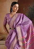 Tulip Purple Woven Banarasi Silk Saree