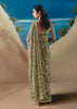 Mehendi Green Satin Organza Embroidered Saree
