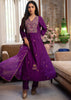 Royal Iris Purple Embroidered Saree (10702047117505)