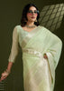 Gleam Green Woven Soft Silk Saree