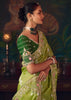Sage Green Woven Embroidered Saree