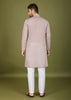 Shell Peach Sequence Kurta Set with Dupatta