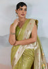 Pistachio Green Woven Banarasi Tissue Silk Saree