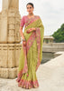 Green Woven Banarasi Designer Silk Saree With Embroidered Blouse