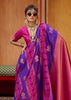 Shades Of Purple Woven Banarasi Silk Saree