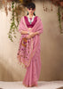 Dusky Pink Woven Cotton Silk Saree
