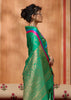 Medium Green Woven Banarasi Silk Saree