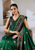 Hunter Green Patola Silk Saree