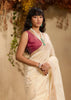 Snow White Woven Cotton Silk Saree